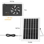 Solar Powered Fan with Battery Run Day/Night,15W Solar Fan for Chicken Coop