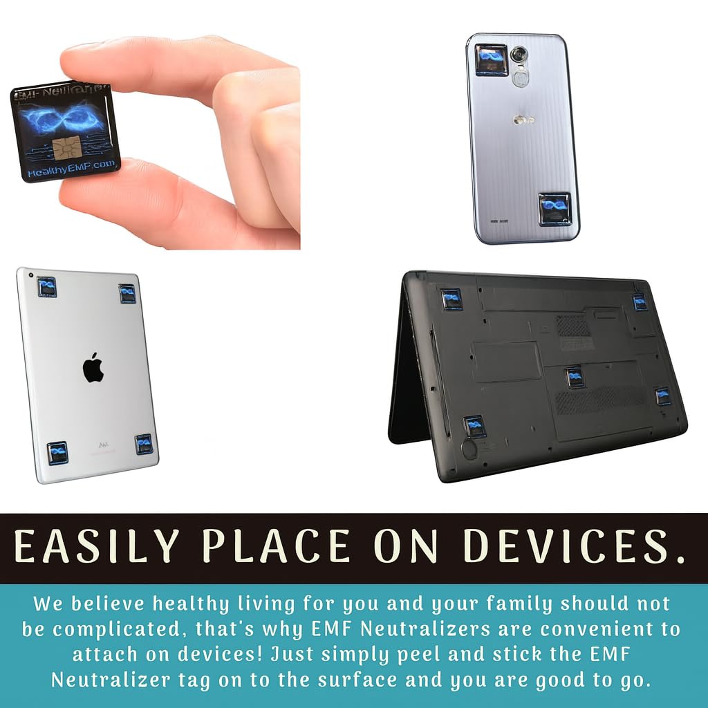Cell Phone EMF Protection Neutralizers - USA Made - Slim Design - Developed by Dr. Valerie Nelson - 20 Pack