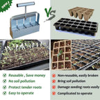 2 Inch 4-Cell Handheld Heavy Duty Soil Block Maker for Seed Starting