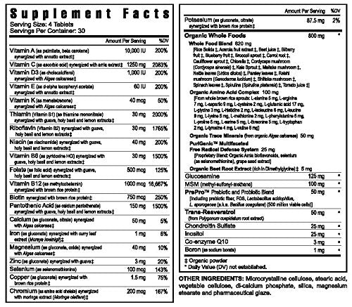 Youngevity Beyond Tangy Tangerine 2.0 Multi-Vitamin & Mineral Complex - Made with Natural & Whole Foods | 160,000 ORAC | 120 Tablets - 6-Pack