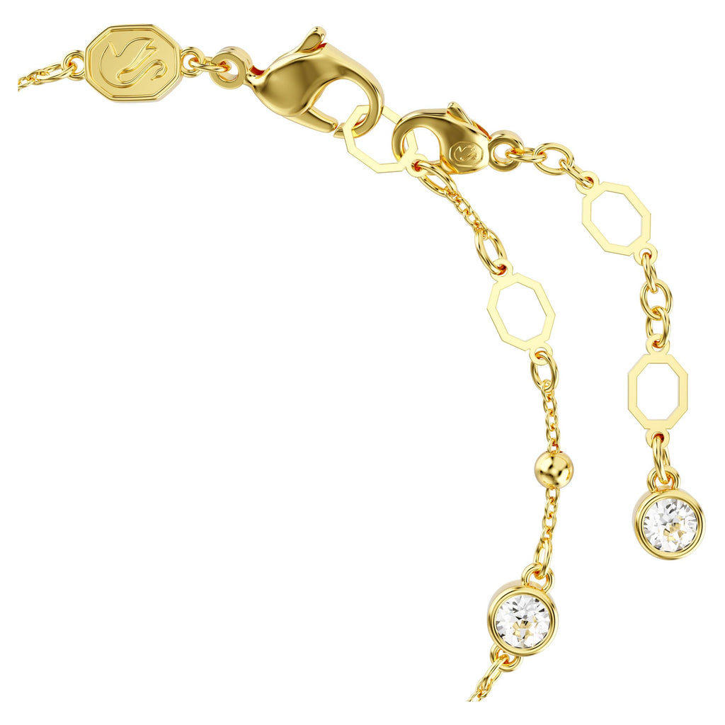 Swarovski Imber Bracelet, Clear Round-Cut Crystals in a Gold-Tone Finished Setting, Part of the Imber Collection