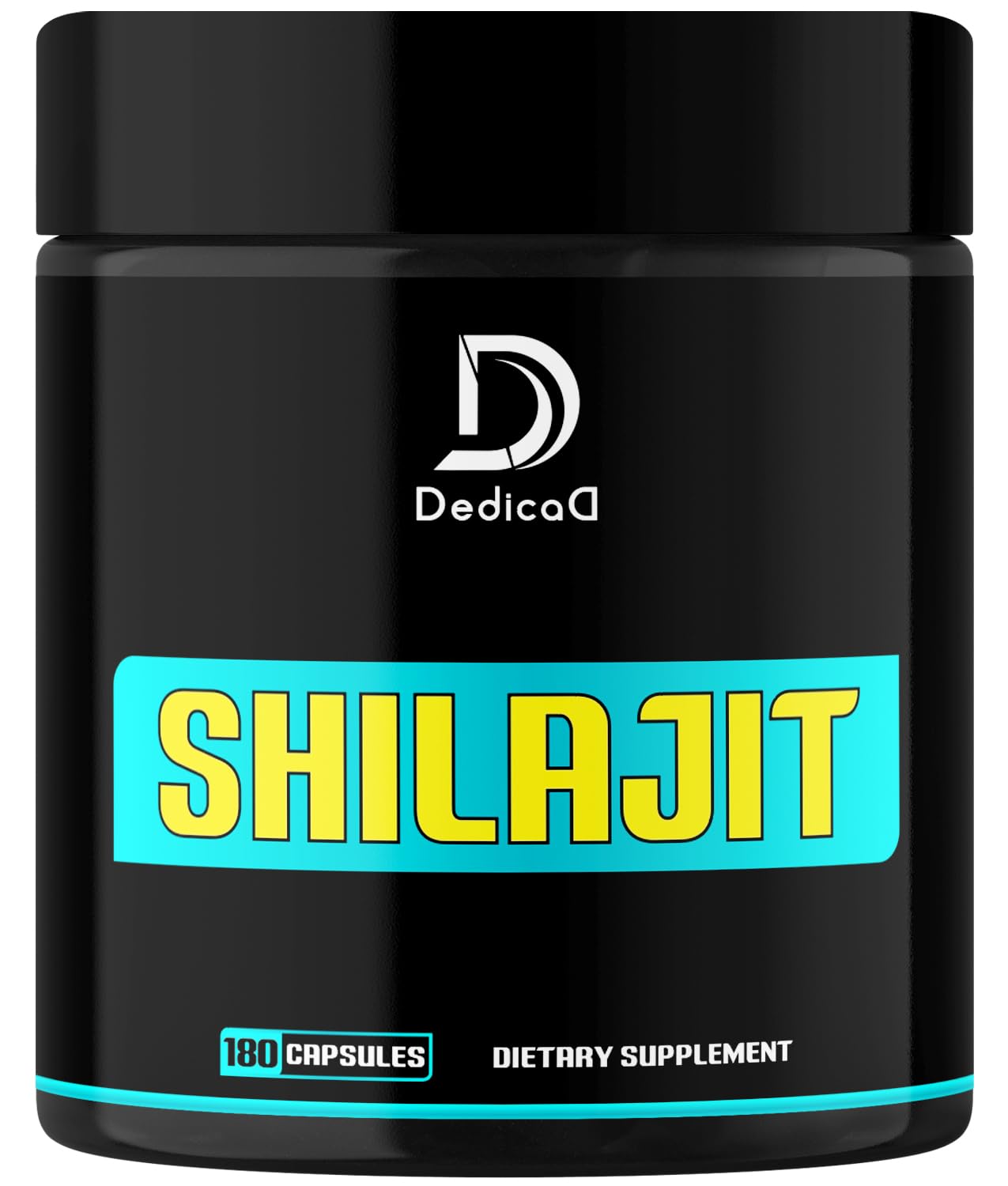 DEDICAD 1000Mg Shilajit Capsules - 180 Counts - Shilajit Supplement for Body Balance, Heart, Brain & Immune Health Support - Contains Natural Fulvic, Humic Acid & 85 Others