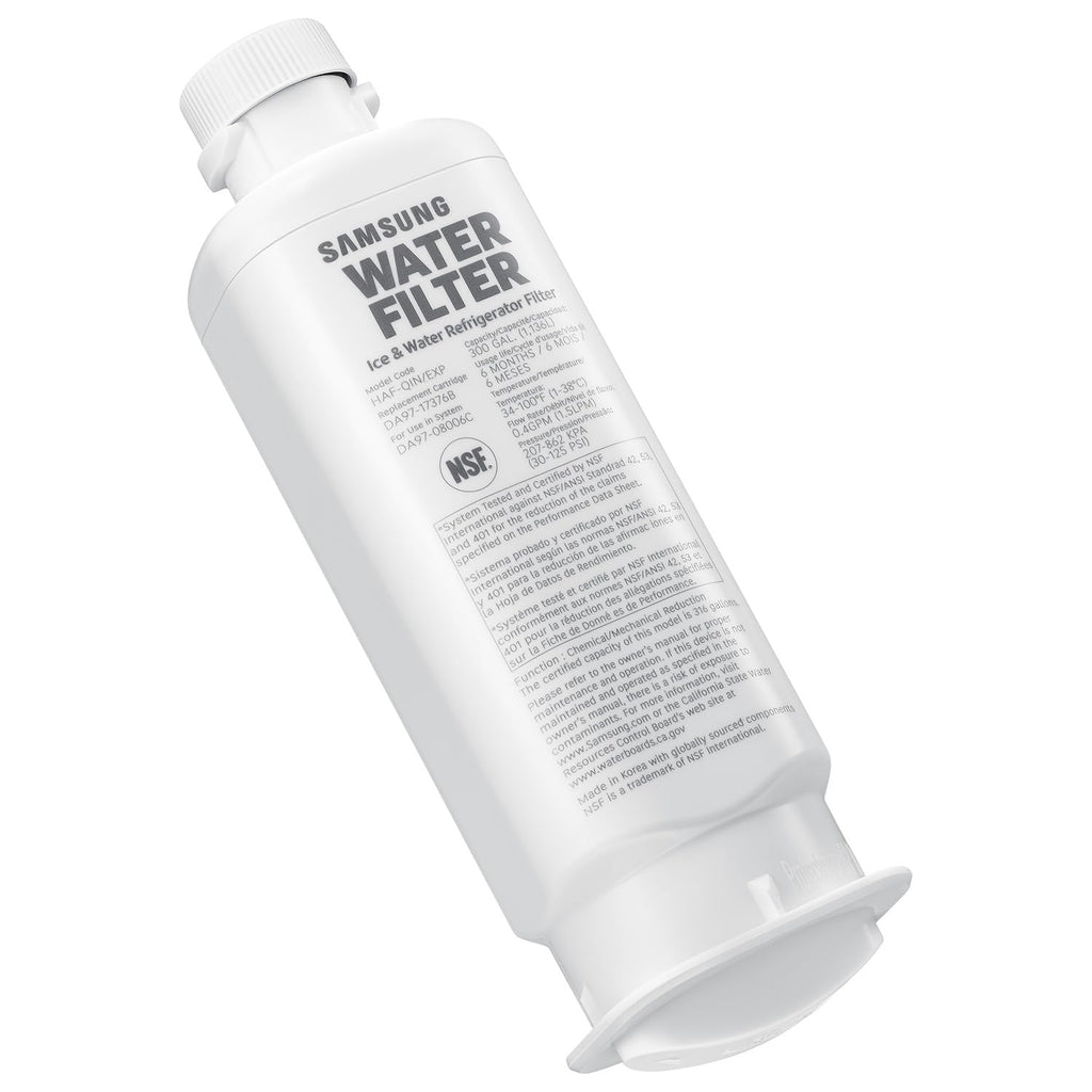 Samsung HAF-QIN-2P/EXP Genuine Refrigerator Water Filter, Reduces 99% of Harmful Contaminants for Clean, Clear Drinking Water, 6-Month Life, Easy Install, Pack of 2