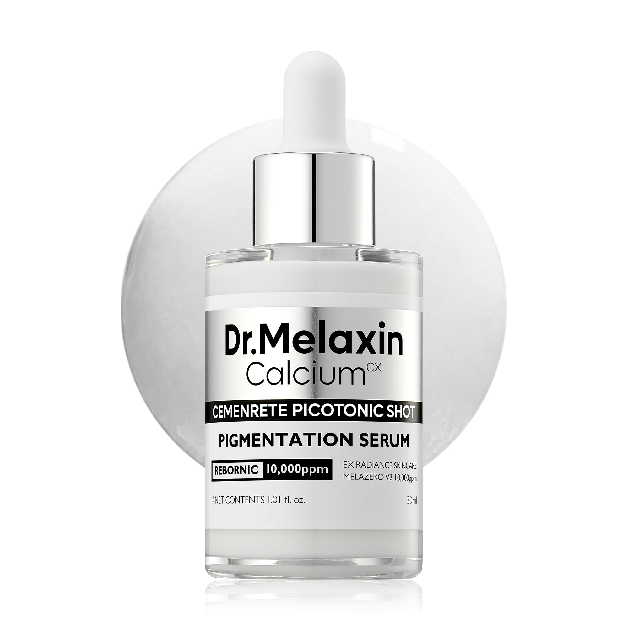 Dr.Melaxin Cemenrete Picotonic Shot Calcium Serum for Firming Density collagen serum Even Skin Tone & Skin Clarity Anti-aging Dark spot care 1.01 fl.oz.