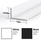 LazBlinds Light Blockers, Suitable for Roller Shades, Zebra Blinds, and Blinds Side Edge Light Blockers, Easy to Install and Cuttable Blocking Panels, White, 58", 2Pcs
