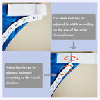 Condom Catheter Urine Collection Bag Reusable Wearable Silicone Urine Drainage Device with 2 Catheter Bag Systems 2 Piece Pants Set (Men Blue+White)