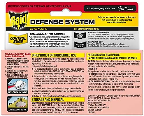 Raid Double Control Ant Baits, 4 CT (Pack - 1), plain