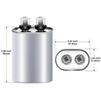 [UL Recognized] 7.5 uF MFD Capacitor ±6%, 370/440 VAC CBB65 Round Run Capacitor, Single Run Capacitor Replacement for AC Fan Motor, Condenser, Air Conditioner, Heat Pump HVAC System