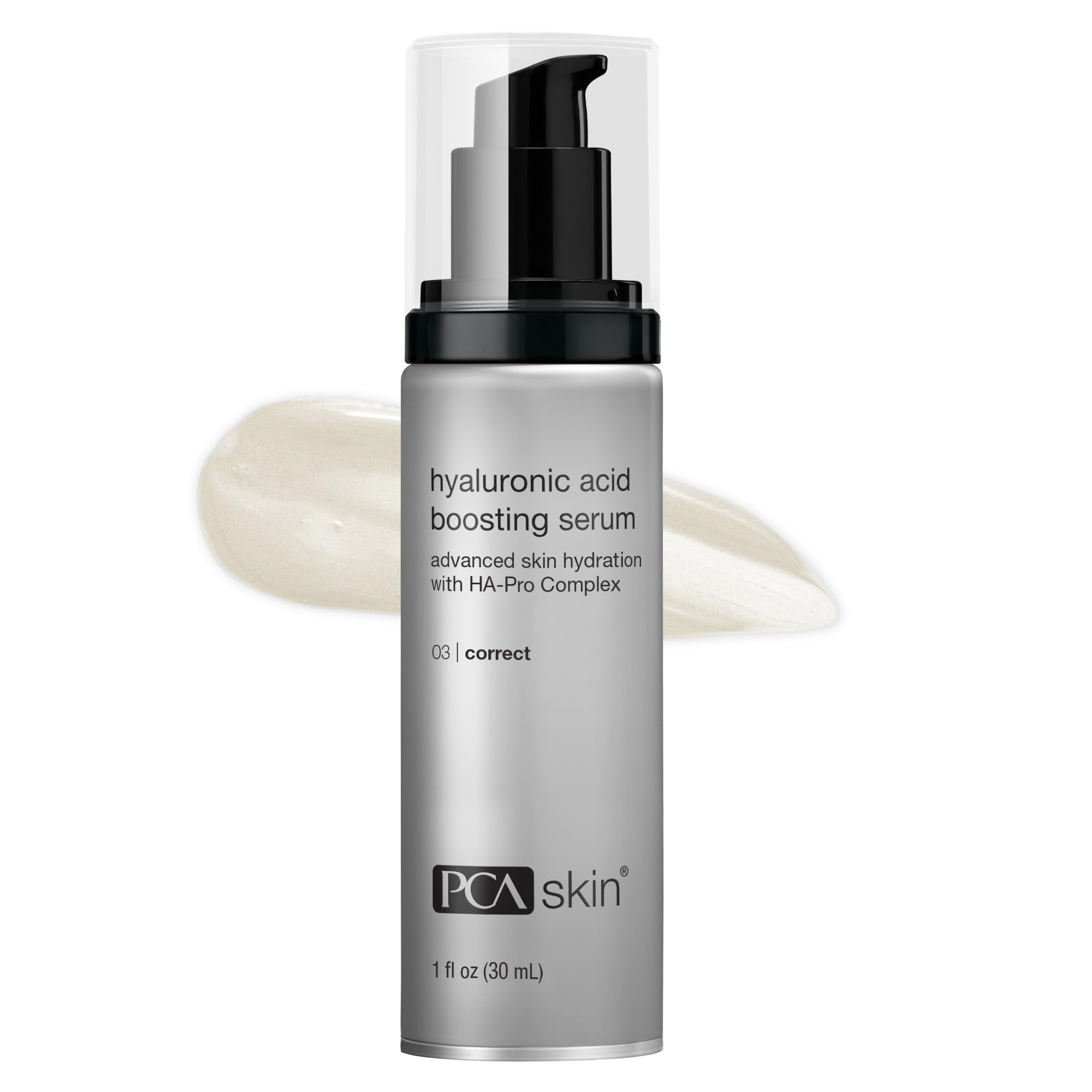 PCA SKIN Hyaluronic Acid Boosting Face Serum, Hyaluronic Acid Serum for Face Made with Niacinamide and Ceramides, Helps Reduce Fine Lines and Wrinkles and Delivers 24-Hour Moisturization, 1 oz Pump