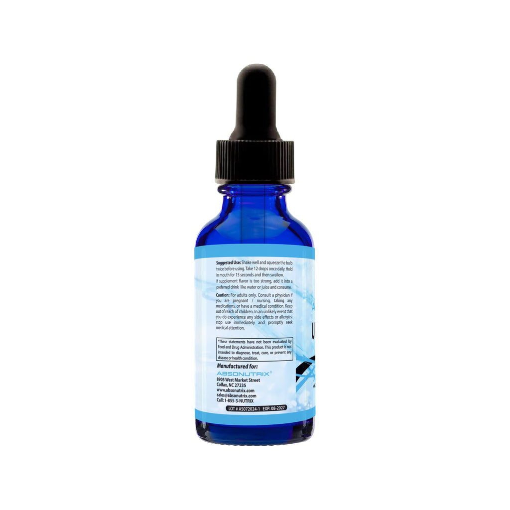 Absonutrix Ursolic Acid 590mg, 4 Fl Oz Bottle, 200 Highly Potent Servings, High Bioavailability, Quick Absorption, Third-Party Tested, GMP-Certified, Non-GMO, Cruelty-Free Products, Made in USA