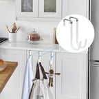 FYY Over the Door Hooks, Single-Hanger 4 Pack, Fits Doors 1 3/8" White