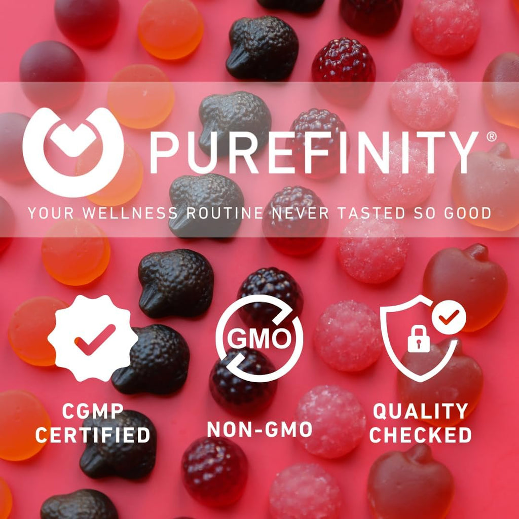 PUREFINITY Tart Cherry Gummies – Uric Acid Flush for Joint Relief & Recovery, Raw Juice Extract Antioxidant – Non-GMO, Gluten Free, Vegan, 60 Count (Pack of 2)