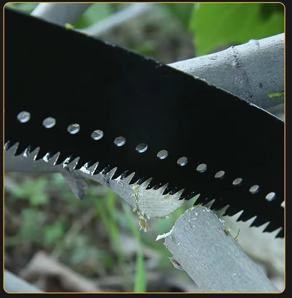 Heytaful Manual Pole Saw Blade for Tree Trimming 17.5 Inch for All Tree Pole Saw Three Face Grinding High Strength Alloy Steel (Without Handle)