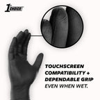 1st Choice Black Nitrile, XXL Disposable Gloves, 5 Mil for Cooking, Cleaning, Automotive, Industrial, Food Prep, Case of 1000