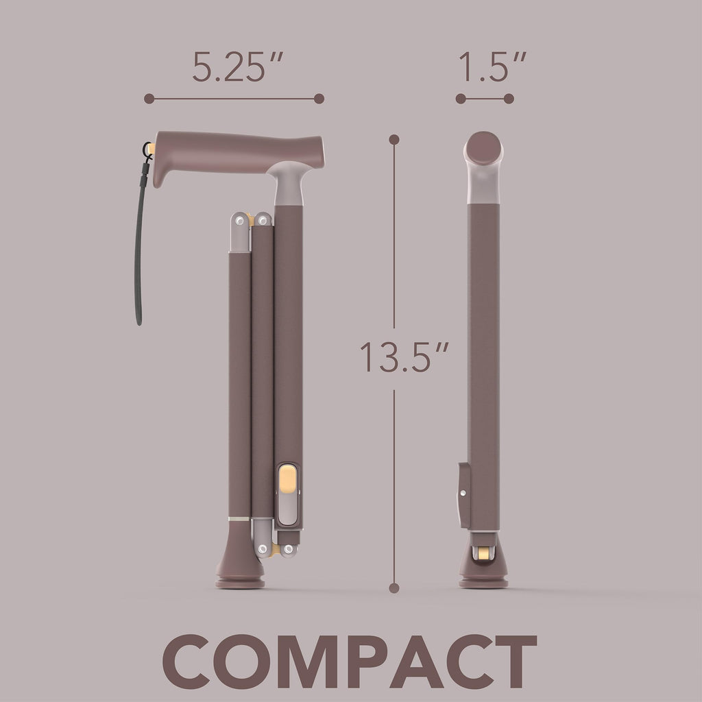 Michael Graves Quick Fold Walking Cane for Men and Women - Foldable Walking Stick for Stability and Style - Collapsible Folding Cane - Walking Sticks for Seniors & Adults