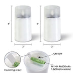 Homemory Solar Candles Outdoor Waterproof, Flickering Flameless LED Candles with Dusk to Dawn Sensor, 3"x6" Solar Powered Candles for Outdoor Lanterns Patio Garden Yard Christmas Decorations, 2 Pack