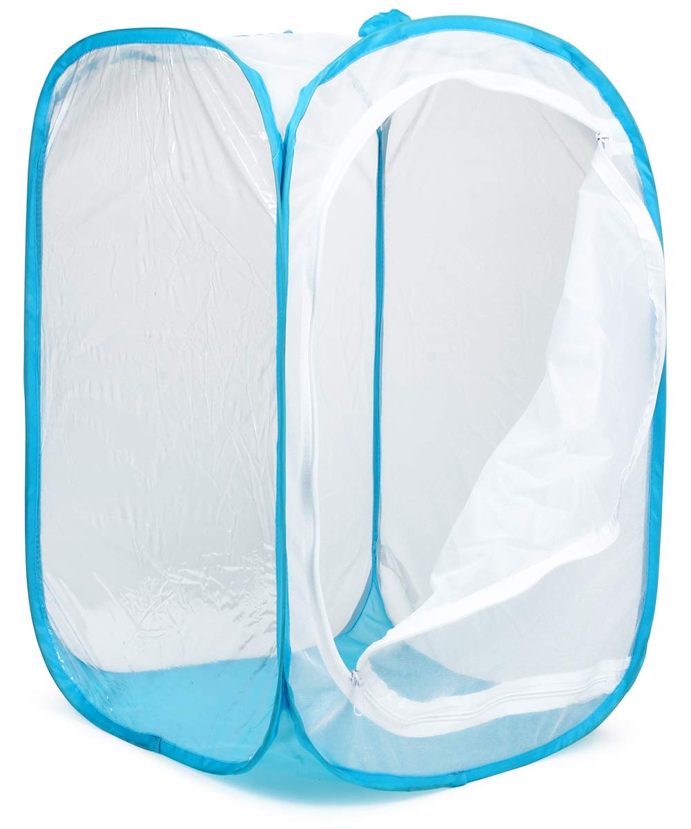 RESTCLOUD 36" Large Monarch Butterfly Habitat, Giant Collapsible Insect Mesh Cage Terrarium Pop-up 24 x 24 x 36 Inches
