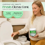 Toilet Deodorizer Tablets – Drop One In and Go – 60 Count Citrus Scent – Odor Elimination for Bathroom – Replaces Toilet Spray – Long Lasting – Fresh Bowl Freshener