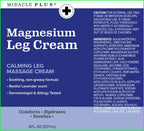 Miracle Plus Magnesium Cream For Leg Relief | Magnesium Lotion Calming Leg Cream Herbal Moisturizer Topical Body Butter Soothes + Calms Sensations, Itching, & Shaking, 8 Oz