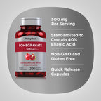 Piping Rock Pomegranate Extract Capsules | 500 mg | 200 Count