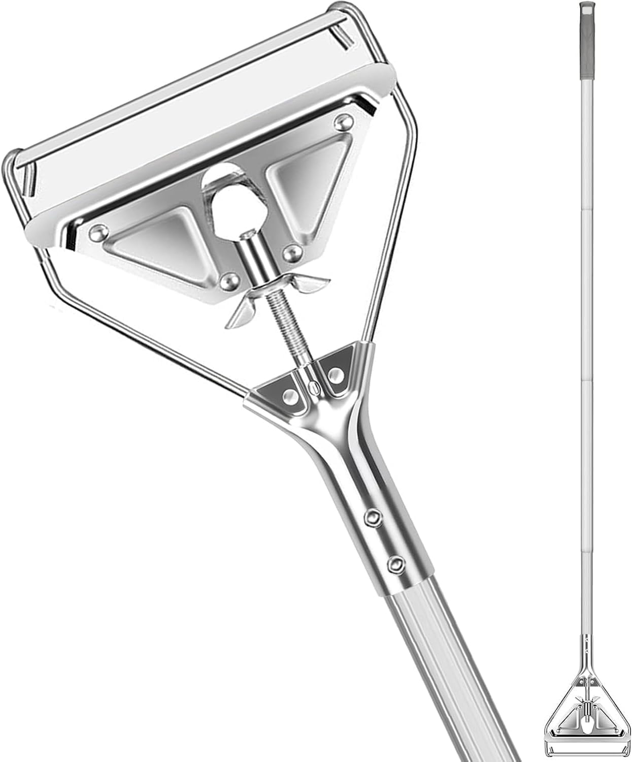 SOBONNE 59" Commercial Mop Handle Heavy Duty, Industrial Metal Mop Stick