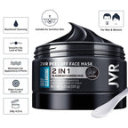 JVR Peel Off Face Mask, Blackhead Mask for Men, Charcoal Peel Off Black Mask, Facial Mask Refreshing and Deep Cleansing for All Skin Types 4.23 OZ