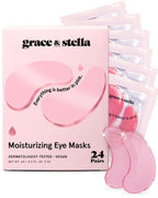 grace & stella Award Winning Moisturizing Under Eye Masks (24 Pairs, Pink)