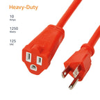 Amazon Basics 100 Foot 3-Prong Vinyl Indoor/Outdoor Extension Cord, Long Power Cord, Grounded Plug for Safety, Moisture Resistant, 10 Amps, 1250 Watts, 125 VAC, Orange