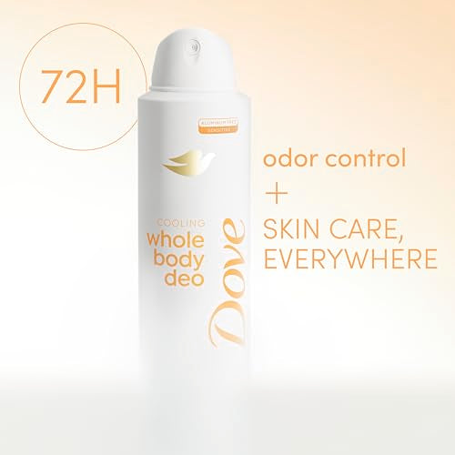 Dove Whole Body Deodorant Cooling Spray Peach & White Tea Aluminum Free 4oz