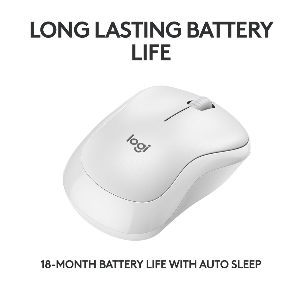 Logitech M240 Compact Silent Bluetooth Wireless Mouse - Off White