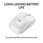 Logitech M240 Compact Silent Bluetooth Wireless Mouse - Off White