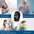 Tabtime Vibrating Alarm Wristband - Silent Alarm Watch for Adults and Kids - with up to 10 Personal Alarms or Pill Reminders per Day?