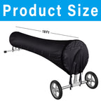 Tlswshsy Swimming Pool Solar Reel Cover, 18FT Pool Solar Protective Blanket Reel Cover, Waterproof Winter Reel Blanket Covers for Inground Pools