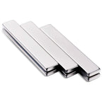 MIKEDE 6Pcs Neodymium Magnets with Adhesive Backing 60x10x3mm Silver