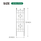 SCENDOR Garden Trellis 70” x 20” for Climbing Plants 6FT Metal Iron Wire Vine Flower Trellises for Outdoor Climbing Plants Support