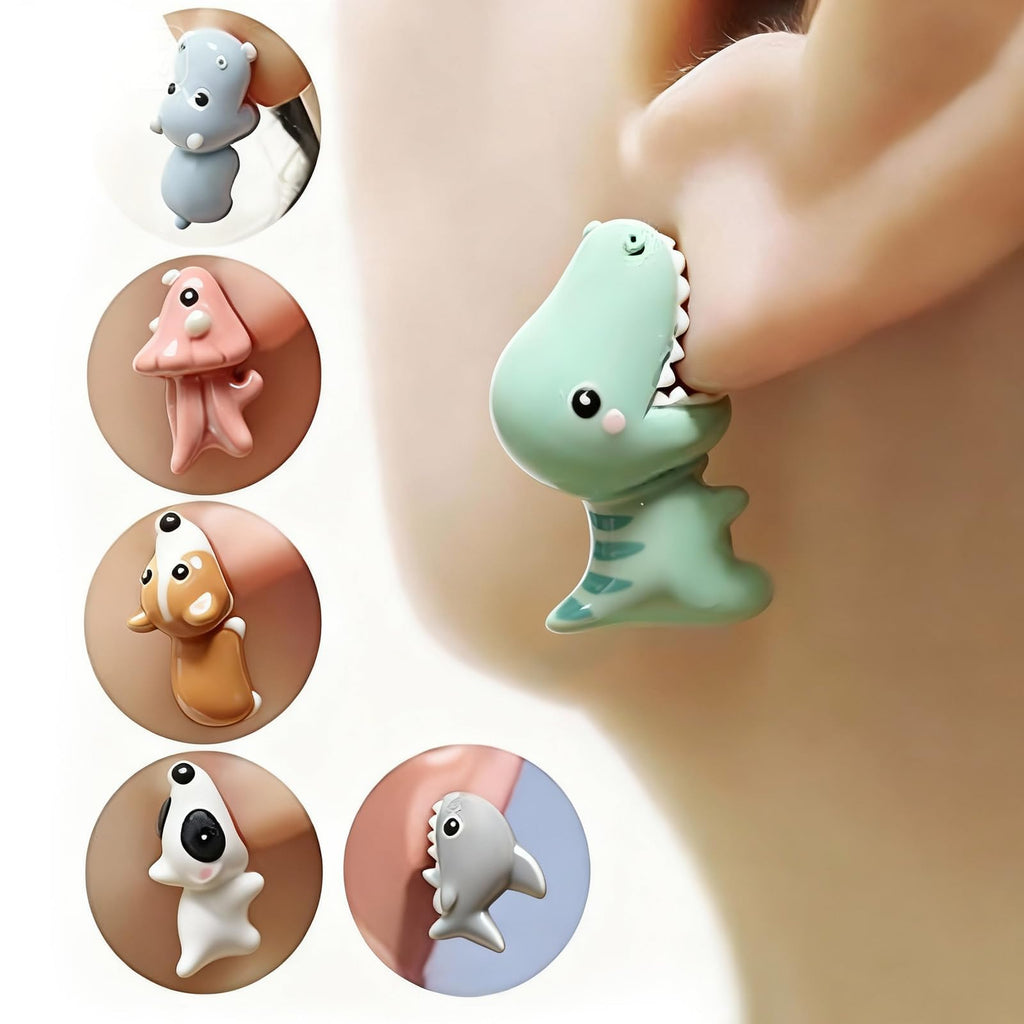 Cute Animal Bite Earrings Fun Unique Earrings for Women