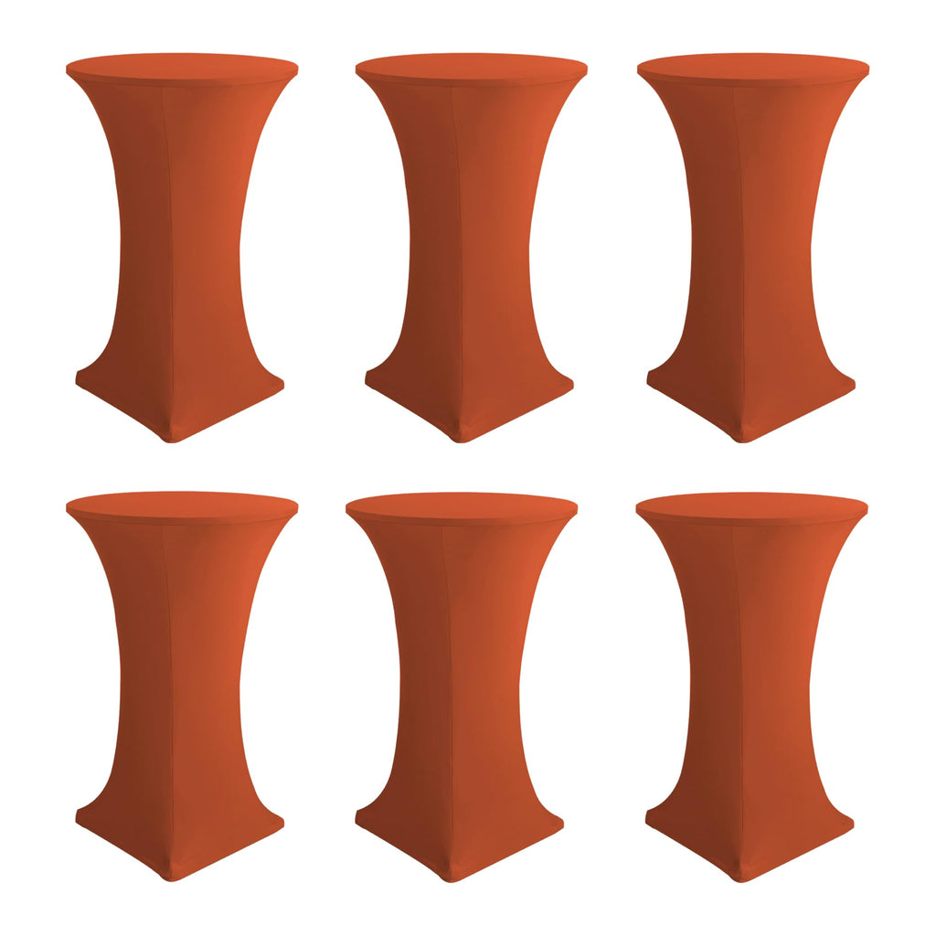 Enjoyidea Cocktail Table Covers-Spandex Round High Top Table Cloths 8 Pack 32x43 Inch-Red Stretch Fitted Christmas Tablecloth for Pub Bistro Highboy Party Event Banquet Height Folding Satnding Tables