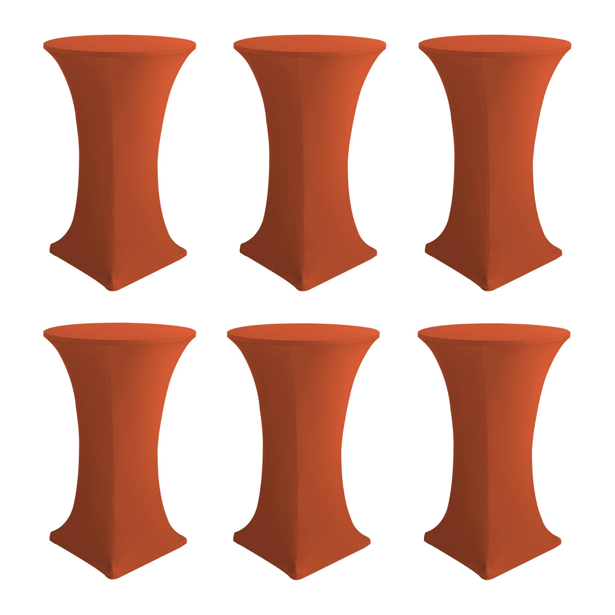 Enjoyidea Cocktail Table Covers-Spandex Round High Top Table Cloths 8 Pack 32x43 Inch-Red Stretch Fitted Christmas Tablecloth for Pub Bistro Highboy Party Event Banquet Height Folding Satnding Tables