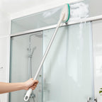 Qaestfy 4-in-1 Tub and Tile Shower Scrubber, 51'' Bathtub Cleaning Brush with Long Handle, Soft & Stiff Bristles Bathroom Scrub Brush, Non-Scratch Shower Cleaner Brush for Cleaning