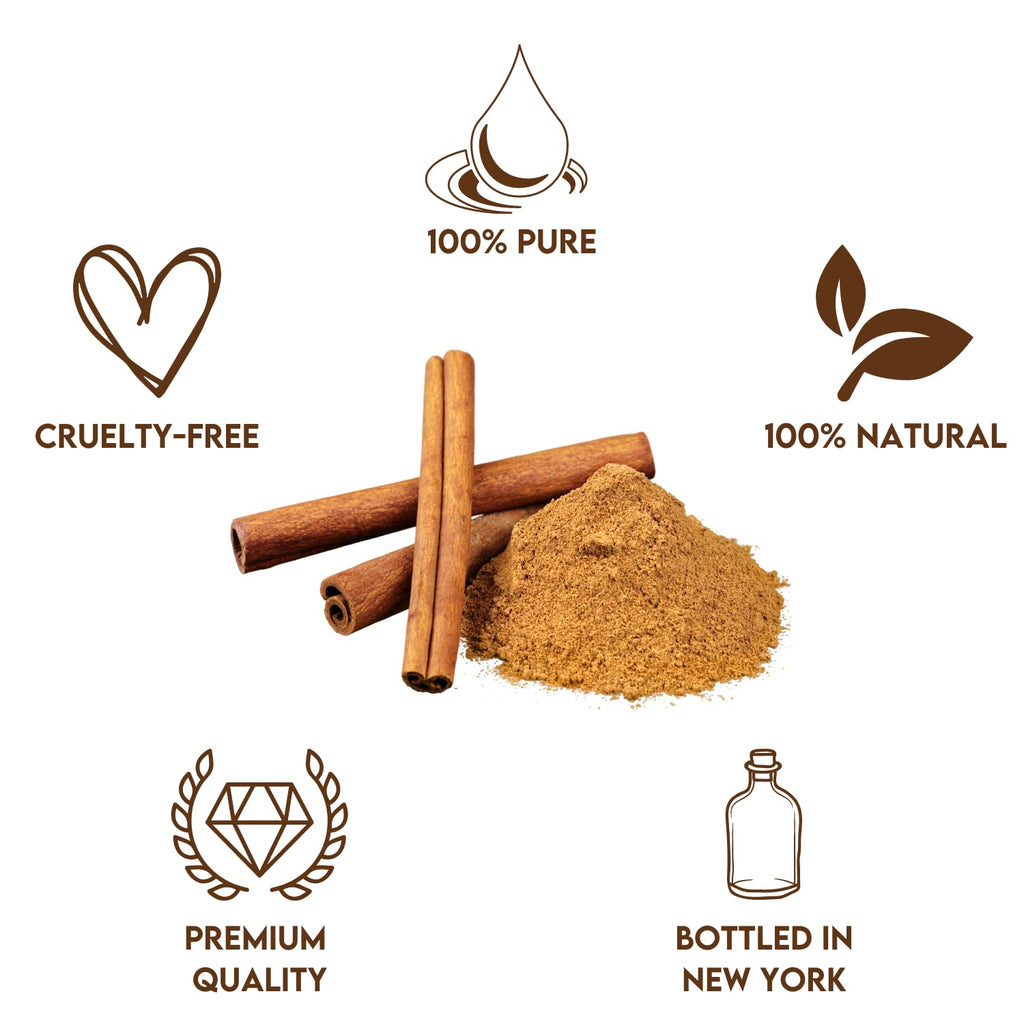 Premium Cinnamon Oil 4 Fl Oz with Huge Dropper and Sprayer - 100% Pure, Natural & Therapeutic - Cleaning, DIY Soap, Diffuser, Aromatherapy, Garden and Kitchen - Indoor and Outdoor