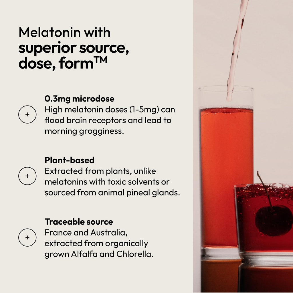 Moon Juice Sleepy Magnesi-Om - Magnesium Sleep Supplement Powder with L-Theanine & Plant-Based, Low Dose Melatonin, Sugar-Free Bedtime Drink Mix for Deep Sleep w/o Grogginess, Cherry, 35 Servings