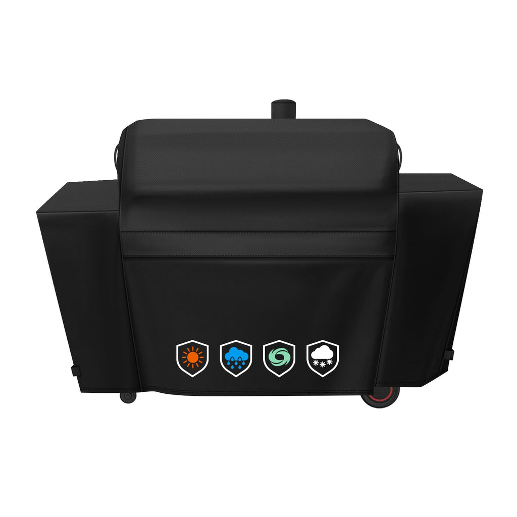 EZ-DONGTENG Heavy-Duty 600D Grill Cover fit for Nexgrill Oakford 1150 Pro Offset Smoker and 3-Burner Propane Gas Grill, Nexgrill Oakford 1150 Pro Grill Model 810-0072 Cover