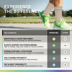Modvel Foot & Ankle Brace Socks for Sprained Ankle Compression Sleeve - Foot Support for Women & Men - Tendonitis & Arthritis Ankle Brace Sports Running, Torn Ligaments & Women Stabilizing Ankle Wrap