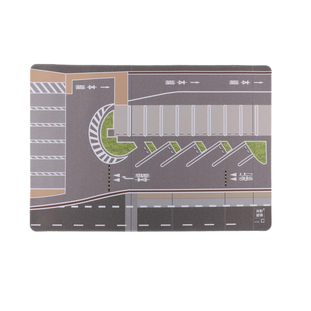 1:64 Model Building Background for Diecast Car Parking Lot Display, C