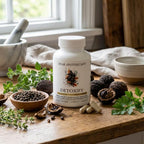 Detoxify Advanced Cleanse - Black Walnut Papaya Seed Herbal Formula - Gut Health Support with Chlorella Psyllium Aloe Fiber - Intestinal Wellness Blend - Vegan Non-GMO Gluten-Free - 60 Capsules