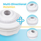 Replacement Hayward Above Ground Pool SP1023 1-1/2" FIP Inlet Return Fitting with Locknut and Gasket & SP1419D Opening Hydrostream Directional Flow Inlet Fitting, Above Ground Pool Accessories（2-Pack）