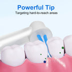 8pcs Interspace Toothbrush Heads, Compatible with Braun Oral B Electric Toothbrushes for Cleaning Crevices, Bridges and Implants.
