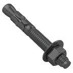 Wensilon 100Pcs 3/8x3 Inch Standard Fasteners for Heavy-Duty Black Wedge Anchors for Cement and Concrete