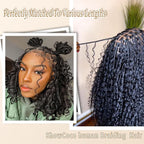 Human Braiding Hair 22inch Water Wave for Braiding Wet and Wavy Micro Braiding Human Hair No Weft Human Braiding Hair Extensions for Box Boho Braids 100g With 2Bundles（22inch,99J#)