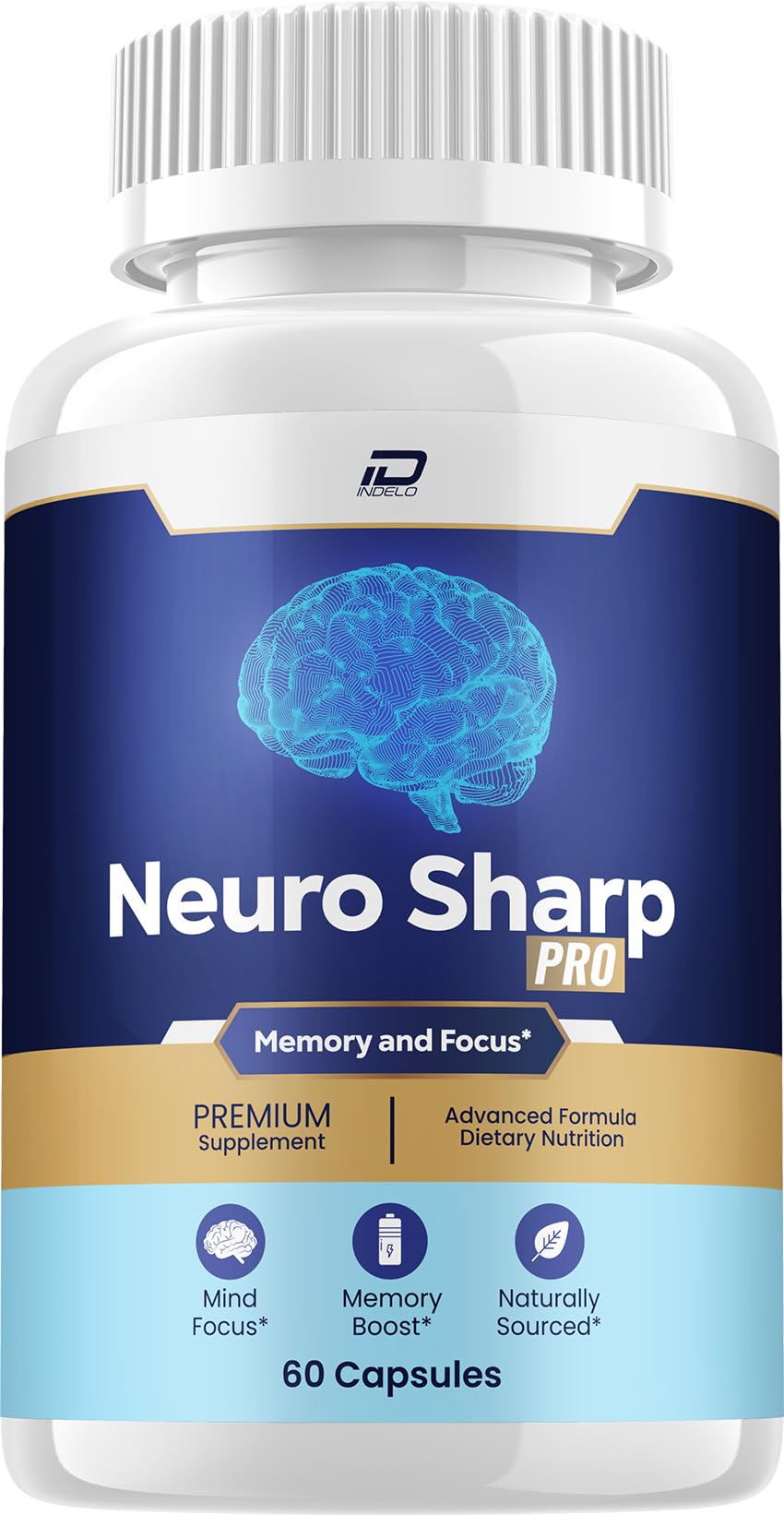 Neuro Sharp Supplement Capsules – Neuro Sharp Natural Blend Formula Focus Memory Support and Reviews (1 Pack – 60 Capsules)
